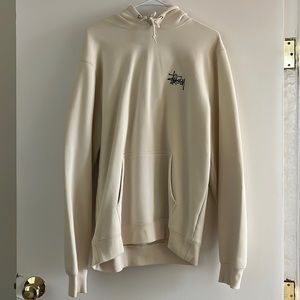 Beige Stussy hoodie in great shape!